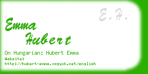 emma hubert business card